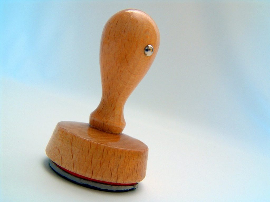 Petit tampon pour cachet d'entreprise