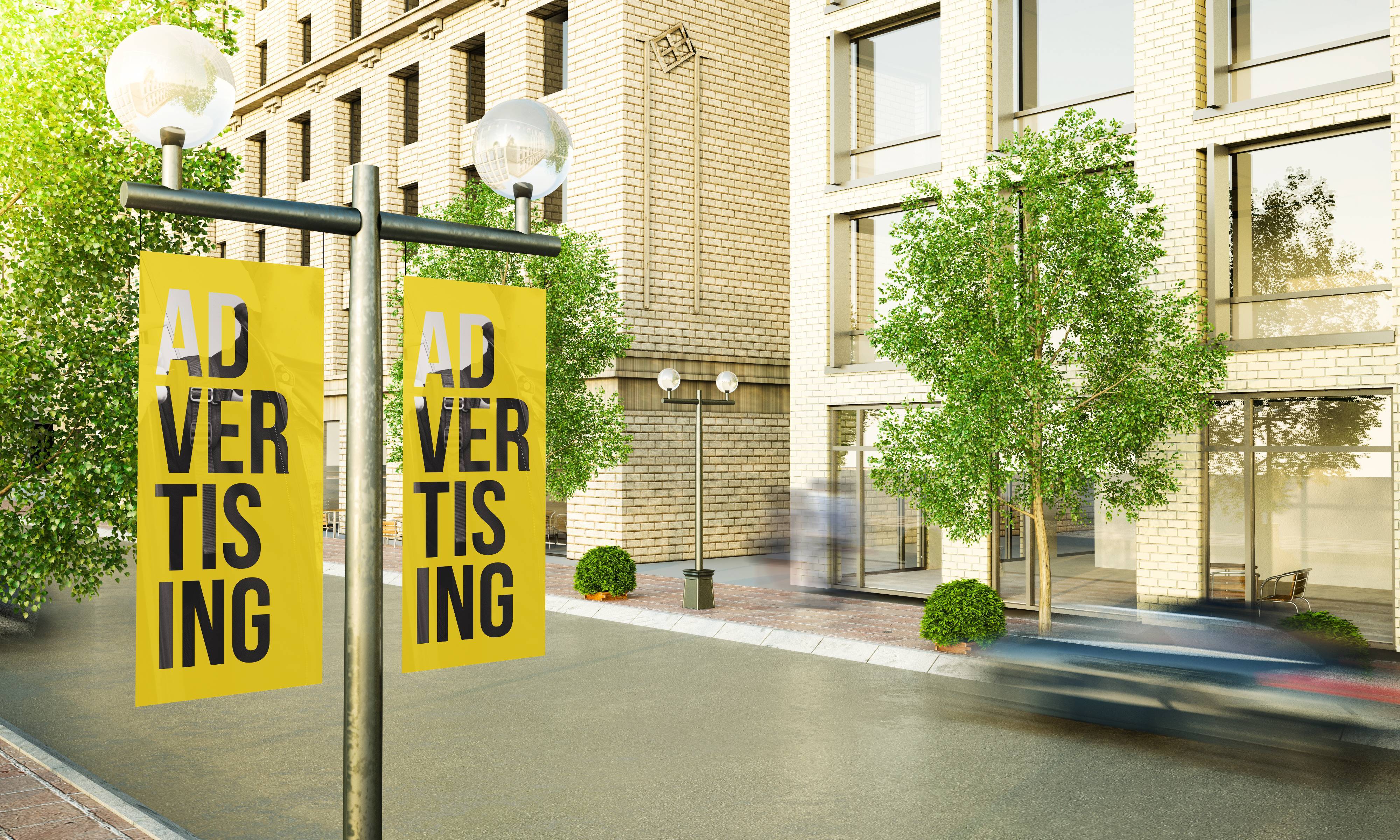 drapeau publicitaire