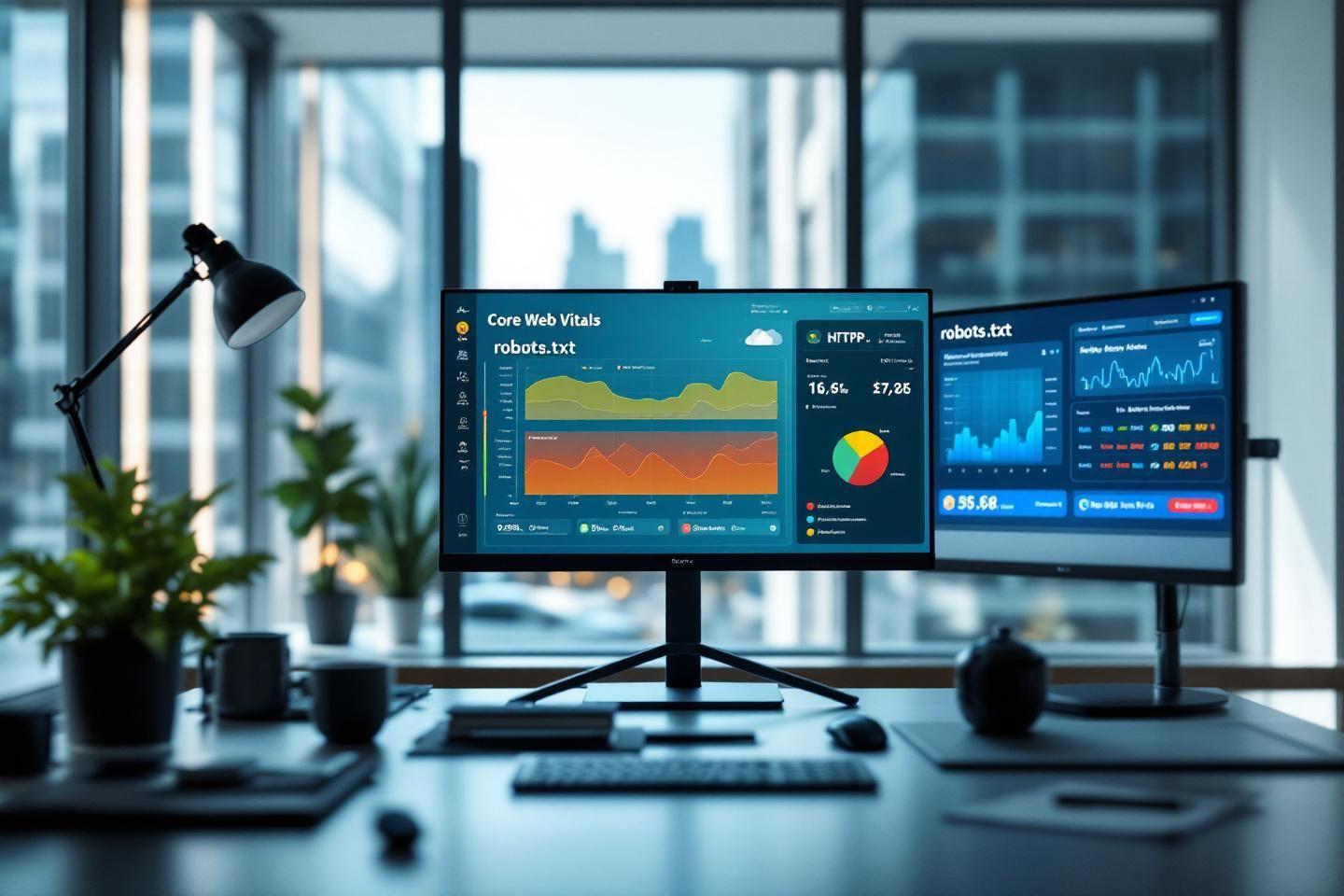 Interface de mesure des performances web avec m&eacute;triques et graphiques