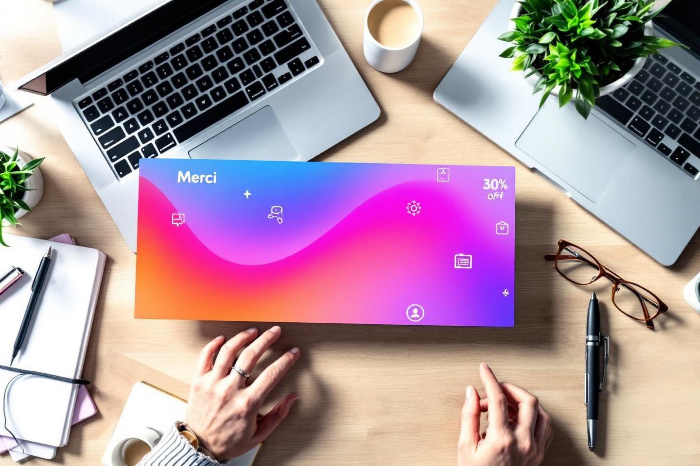 Interface utilisateur avec graphiques, statistiques et &eacute;crans d'application