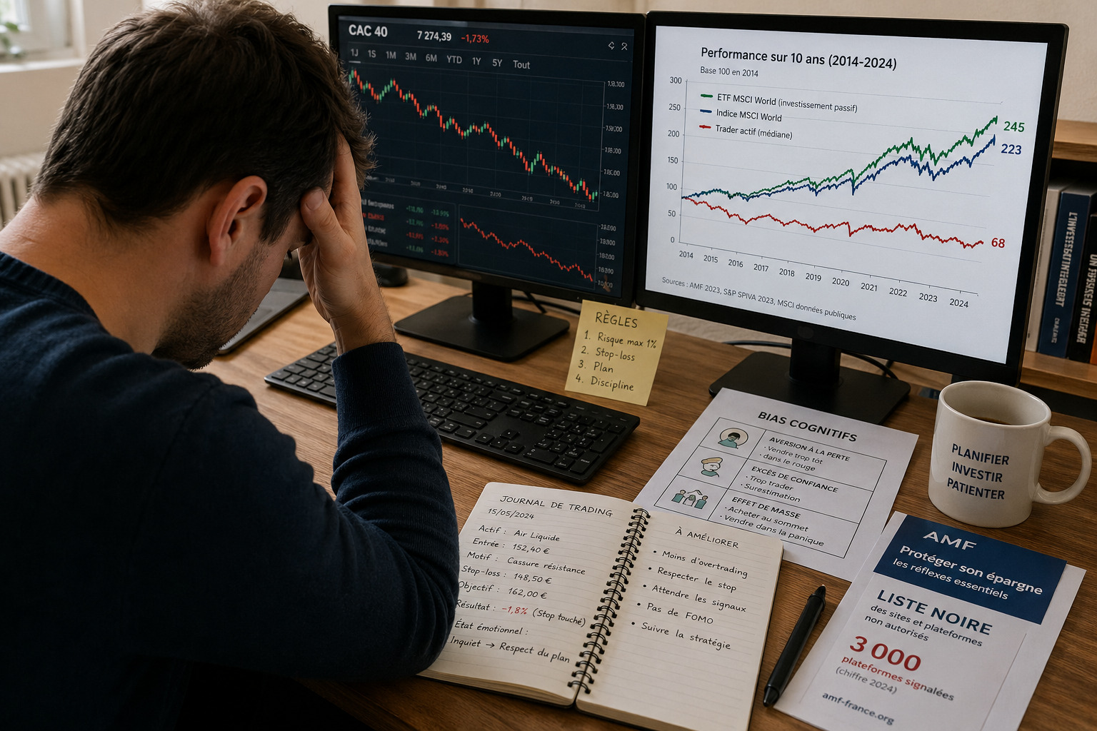 Psychologie du trader : pourquoi les investisseurs particuliers perdent là où ils pensaient gagner